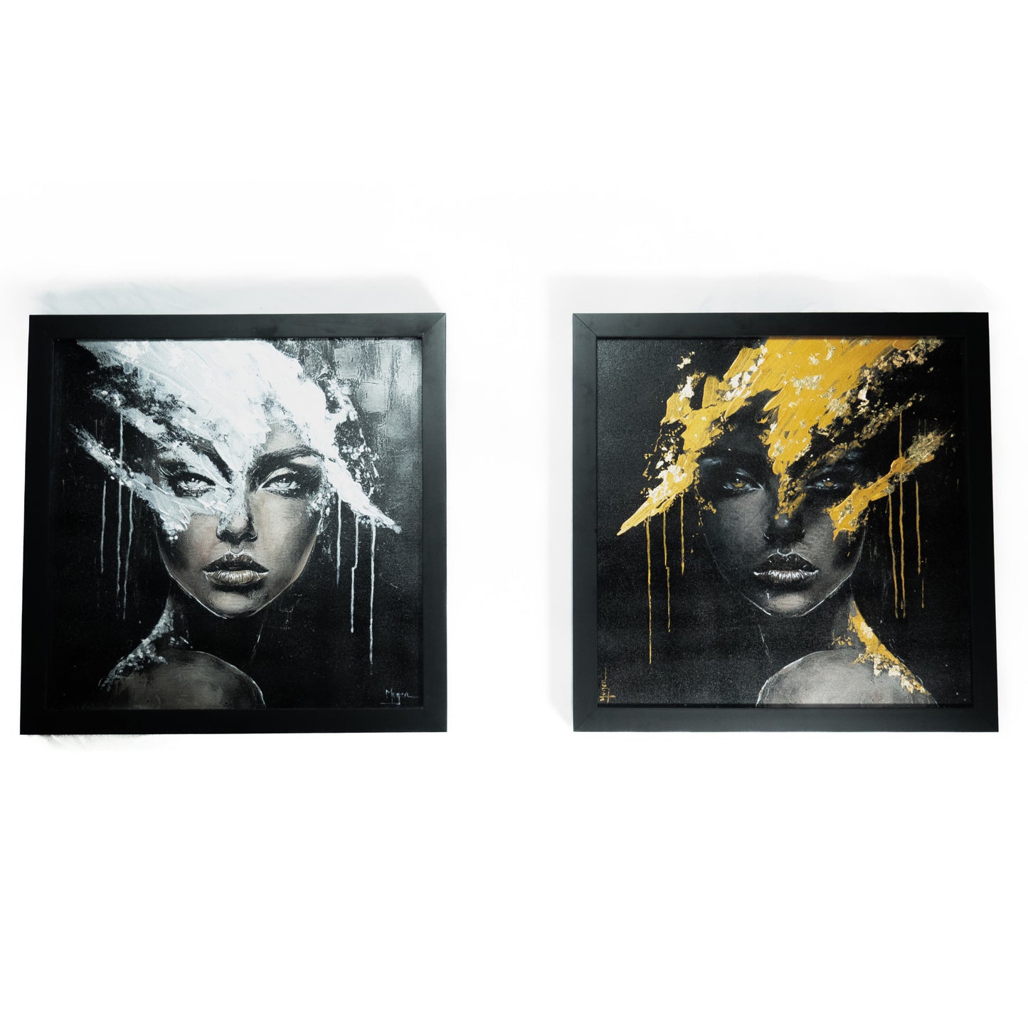Toiles avec Feuilles d’Or et d’Argent