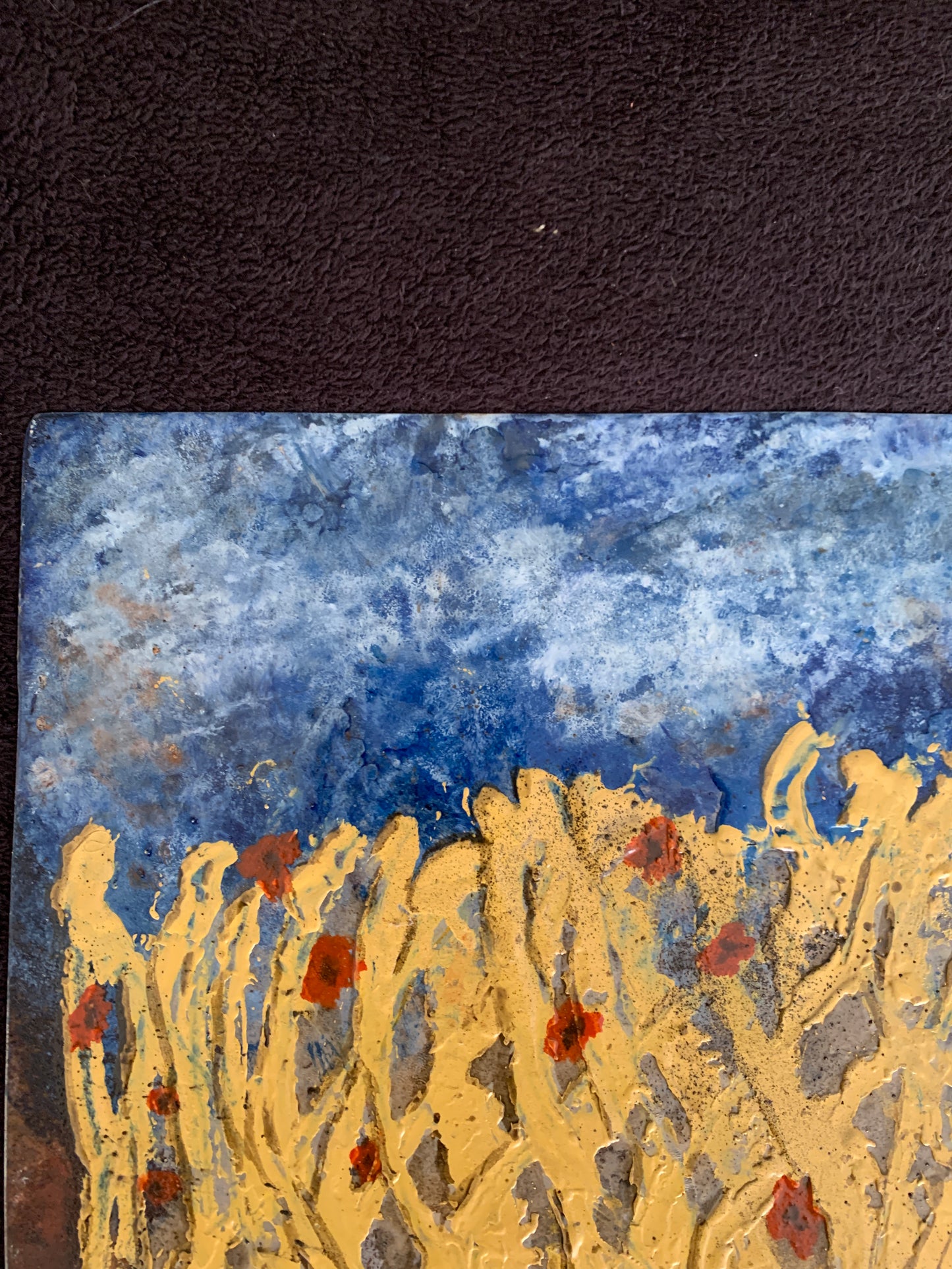 Champ de blé coquelicots
