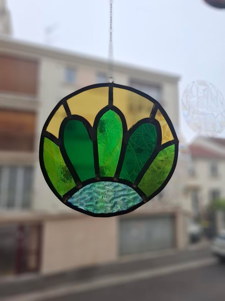 Vitrail rond artisanal