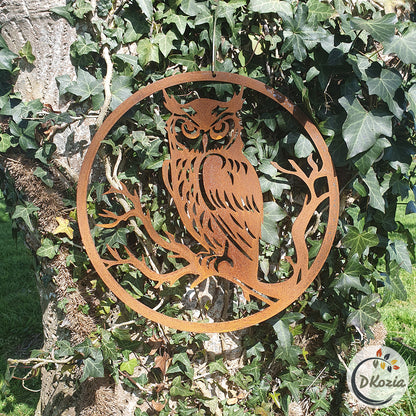 Archimède le Hibou : Sentinelle en Acier Corten