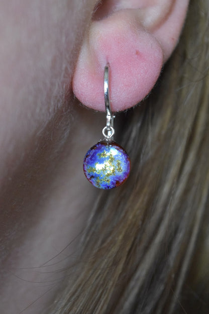 Boucles d'oreilles créoles en voie lactée