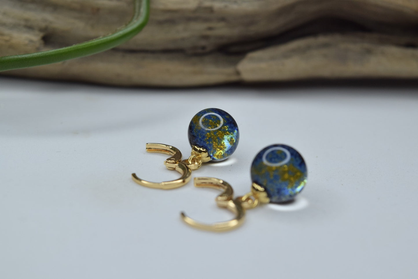 Boucles d'oreille créoles voie lactée