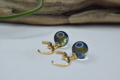 Boucles d'oreille créoles voie lactée