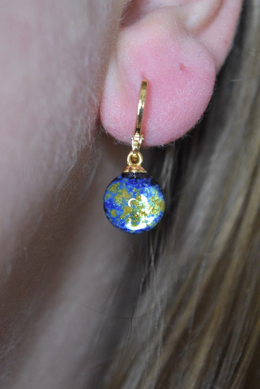 Boucles d'oreille créoles voie lactée