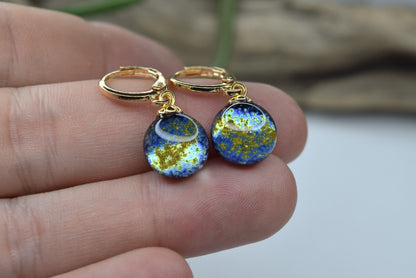 Boucles d'oreille créoles voie lactée