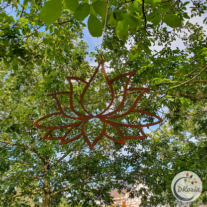Fleur de Lotus : Symbole de Sérénité en Acier Corten