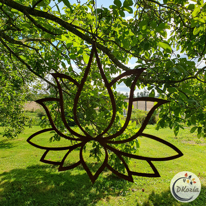 Fleur de Lotus : Symbole de Sérénité en Acier Corten