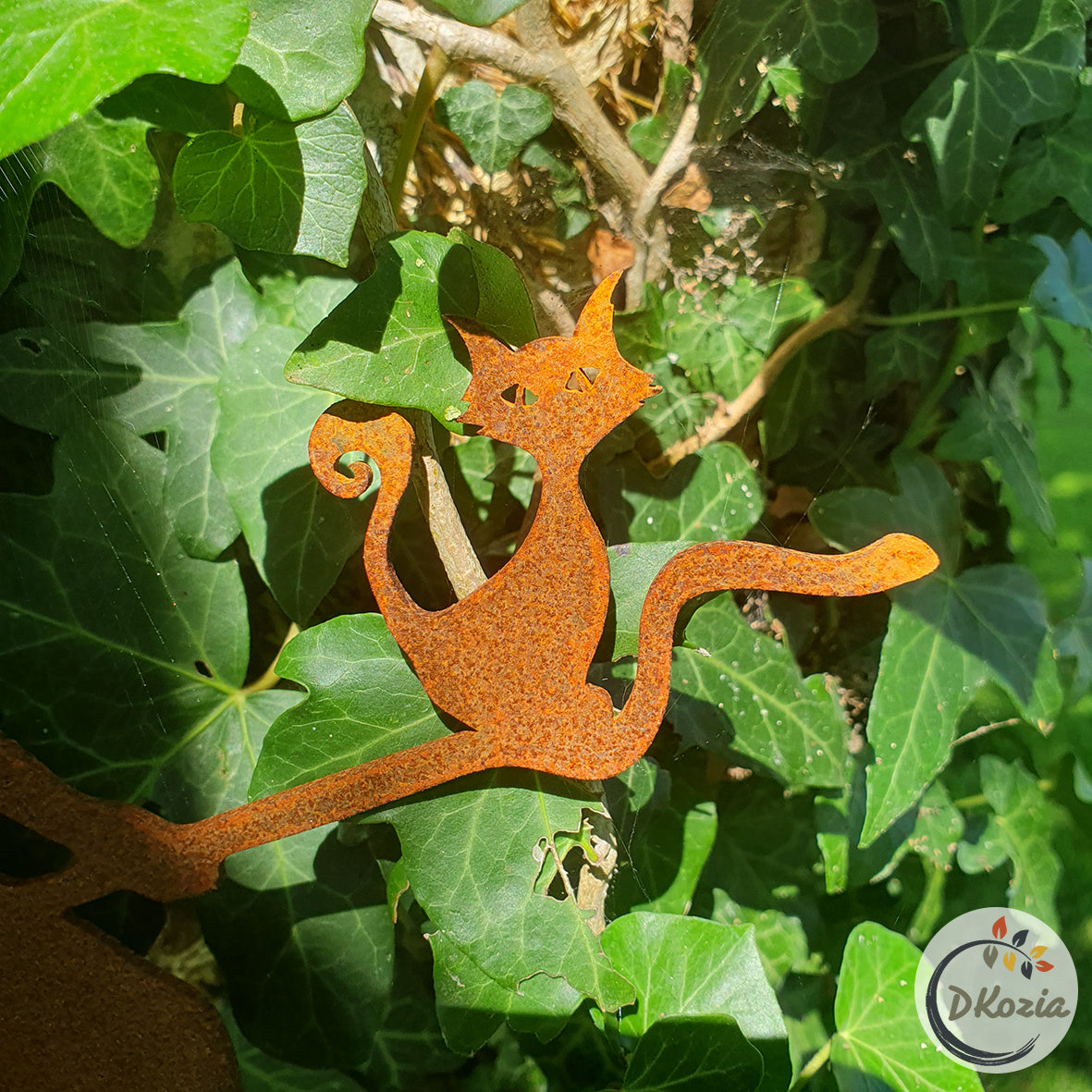 La Sorcière au chat - silhouette en métal découpé