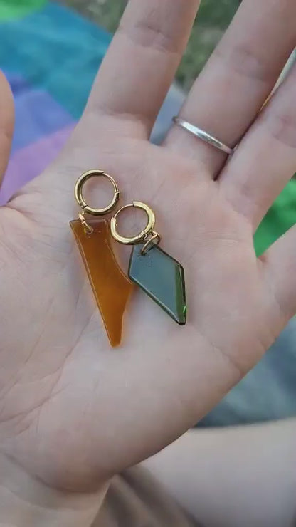 Boucles d’oreilles artisanales en verre