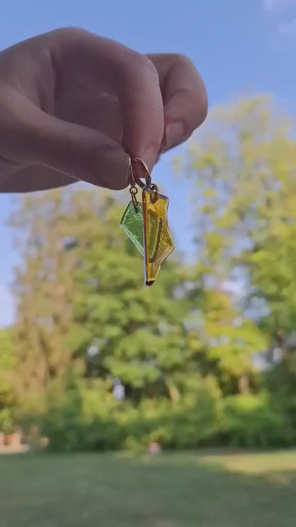 Boucles d’oreilles artisanales en verre